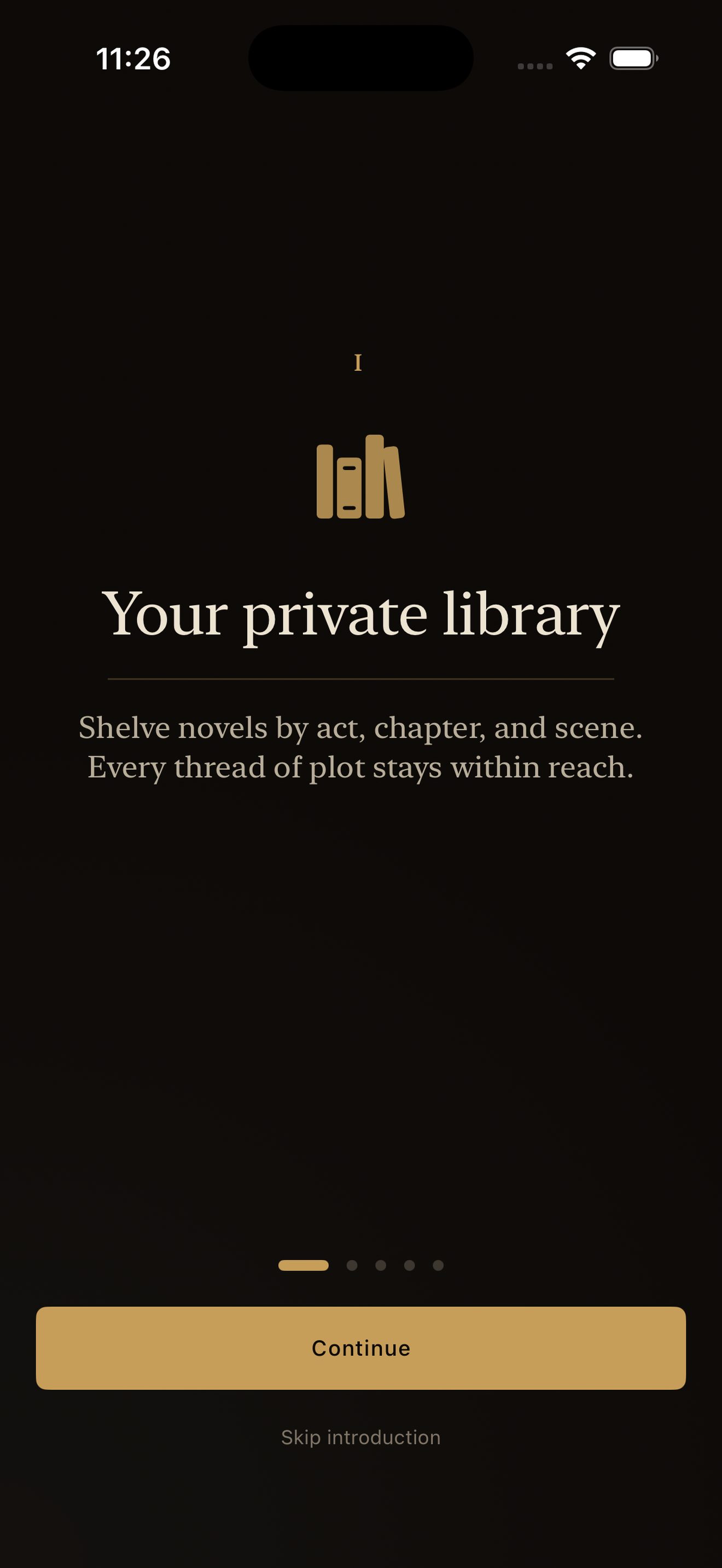 StoryForge library view